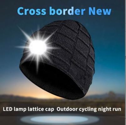 Bluetooth Beanie Hat Video Camera met Licht, Navulbare 4 LEIDENE van USB Koplampglb Draadloze Hoofdtelefoons voor het Ski?en, het Lopen