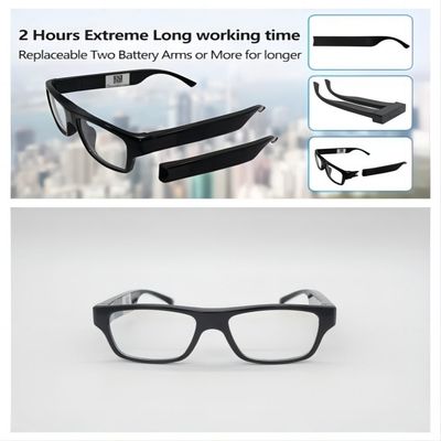 Wearable de Camerazonnebril 1080P van Veiligheidswifi voor Vergadering, Veiligheid Activties