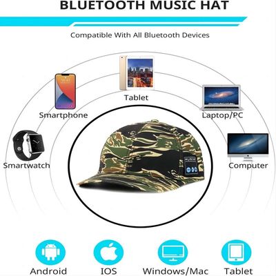 De draadloze hoed van de bluetoothspreker, Washable+ regelbaar met HIFIgeluid voor honkbalsport, ijs-Schaatsende enz. openluchtsport