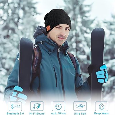 Geniet van de Draadloze Bluetooth de sprekers Zwarte hoed van Bluetooth Beanie Hat met muziek als Giften van Kousstuffers voor familie
