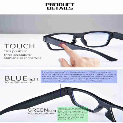 De Globale Verbinding van WIFI Live Streaming Wearable Smart Glasses Internet P2P
