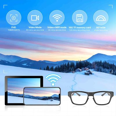 De Globale Verbinding van WIFI Live Streaming Wearable Smart Glasses Internet P2P