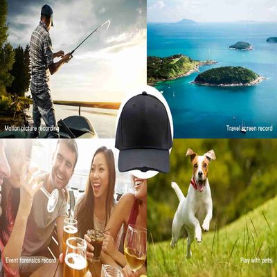 Verborgen de Camerahoed van FHD 1080P voor Openluchtsporten die Wandeling het Lopen beklimmen