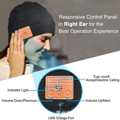 Bluetooth Beanie voor Mannen de Hoed van Bluetooth, de Giften van Mannen, de Giften van Kerstmistechnologie van Vrouwenbeanie hat black headphones unique