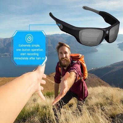 Waterdichte IPX55-Sport Videozonnebril voor het Cirkelen, Alpinisme, het Berijden, het Lopen