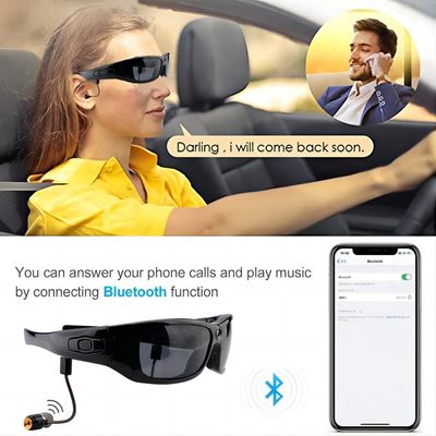720p de Videozonnebril die van Bluetooth voor Trekking het Lopen Golf Openluchtsporten registreren