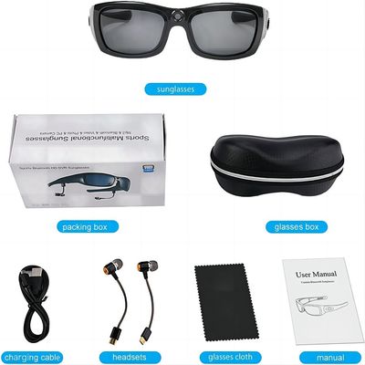 De Zonnebrilcamera van de sleep Lopende Marathon G4F 1080P Bluetooth met Muziek, Telefoon het Roepen