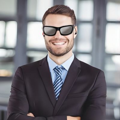 de Videozonnebril van 1080P HD Bluetooth voor Openluchtsportenfoto die, het Registreren, Muziek nemen
