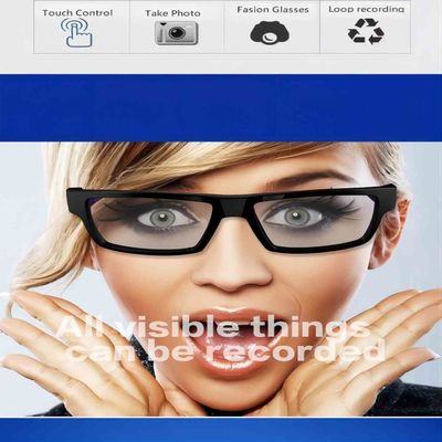 De veiligheid Verborgen Controle van de de Kaartaanraking van het Camerasunglasses1080p Ingebouwde 32G Geheugen