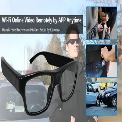 De Verbinding van de Actieswifi Live Streaming Glasses Real-Time Monitoring APP van de veiligheidsspion