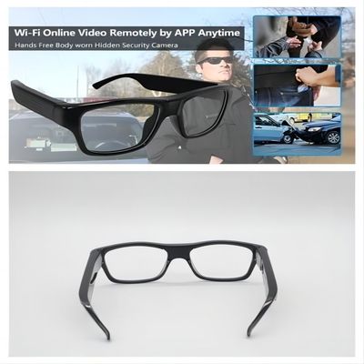 De Verbinding van de Actieswifi Live Streaming Glasses Real-Time Monitoring APP van de veiligheidsspion
