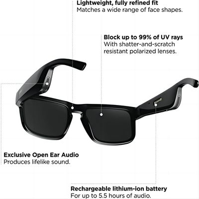 De Video-audio Zonnebril van 8GB Bluetooth5.0 150 * 150 * 40mm