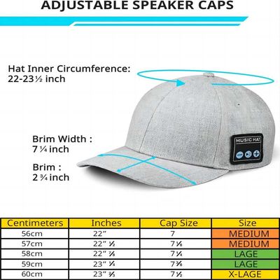 Hoed met Bluetooth-van de de hoeden draadloze slimme spreker van sprekers de regelbare bluetooth telefoon GLB voor openluchtsport