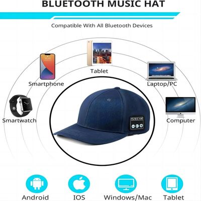 Unisex-bluetoothhoed met dubbele spreker, hand-was, Navulbare de kousstuffers van de muziekhoed voor meisjes en jongens