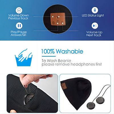 3in1 het regelbare Paar van Muziekbeanie bluetooth hat easy to met Smartphone