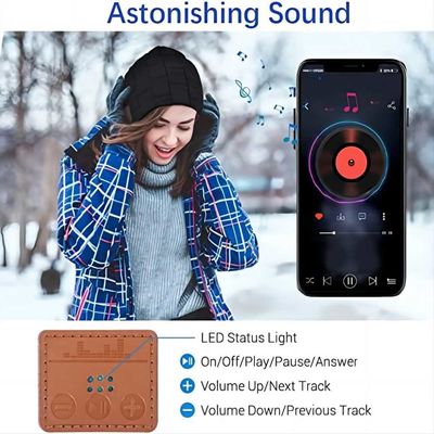 Viview Beanie Music Hat met Regelbare bluetoothhoed van de bluetoothspreker voor de Winter openluchtsporten die, de Jacht ski?en