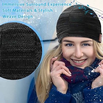 Geniet van de Draadloze Bluetooth de sprekers Zwarte hoed van Bluetooth Beanie Hat met muziek als Giften van Kousstuffers voor familie