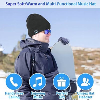 Het schaatsen Wandeling het Berijden Bluetooth Beanie Hat Music Playing Hands Vrije Telefoongesprekken