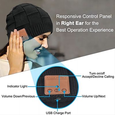 Versie van Viview Draadloze Beanie Hat BT 5.0 die Giftbox van Hands-free Verzoekende Jogging van de muziekwarmte, Speciale Giften genieten