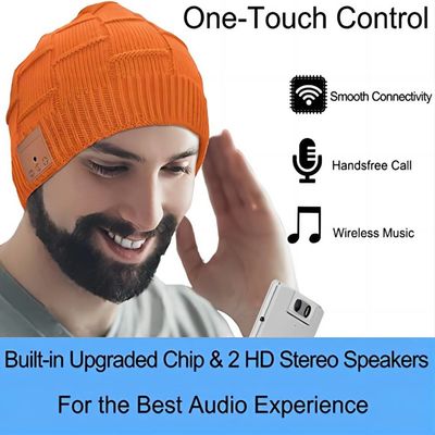 Oranje de Muziek Handsfree Vraag van Bluetooth Beanie Hat Wireless Headset Listening