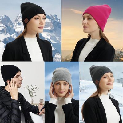 Bluetooth Draadloos Beanie Hat Knit Music Hat voor het Cirkelen, Kunstschaatsen, Wandeling