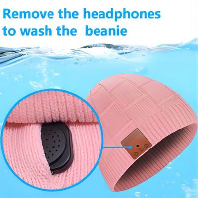 Wrielesshoofdtelefoons Bluetooth Beanie Hat Music Listening Warm Wind