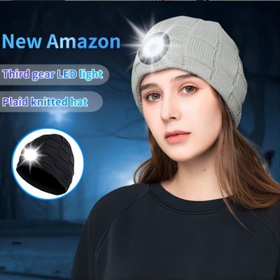 Van de LEIDENE van de Hoeden Unisex-USB Flitslichtmuziek Navulbare 4 LEIDENE Koplamp GLB voor Jogging