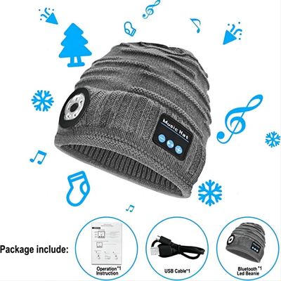 Van de LEIDENE van de Hoeden Unisex-USB Flitslichtmuziek Navulbare 4 LEIDENE Koplamp GLB voor Jogging