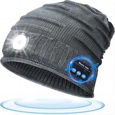 Van de LEIDENE van de Hoeden Unisex-USB Flitslichtmuziek Navulbare 4 LEIDENE Koplamp GLB voor Jogging