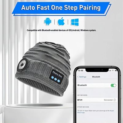 Van de LEIDENE van de Hoeden Unisex-USB Flitslichtmuziek Navulbare 4 LEIDENE Koplamp GLB voor Jogging