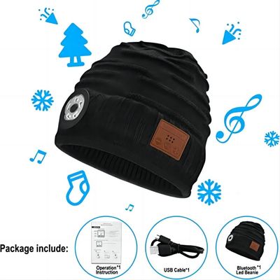 Navulbare LEIDENE van Batterijbluetooth Beanie Hat With Koplamp voor het Beklimmen van Wandeling Biking het Cirkelen