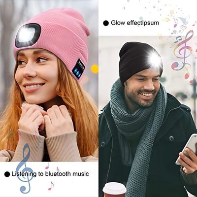 4 van LEIDEN de Hoofdtelefoonshoed Koplampbluetooth met de Draadloze Giften van de Hoofdtelefoonsverjaardag