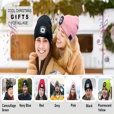 Van de hoofd muziekplayback Beanie With Light Hands Free die Registrerenzonsondergang Visserij verzoeken