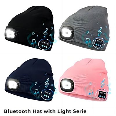 Van de hoofd muziekplayback Beanie With Light Hands Free die Registrerenzonsondergang Visserij verzoeken