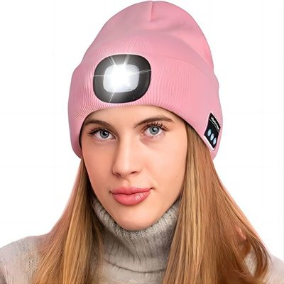 Van de hoofd muziekplayback Beanie With Light Hands Free die Registrerenzonsondergang Visserij verzoeken