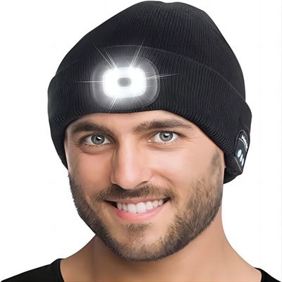 De unisex-Hoed van Flitslichtbluetooth met de Lichte Draadloze Hoed van de Hoofdtelefoonsmuziek
