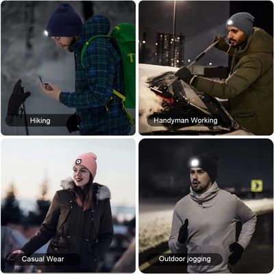 LEIDENE van Bluetooth Beanie Hoed Vrij Uw Handen om de Verlichting van het de Antwoordenflitslicht van de Muziektelefoon