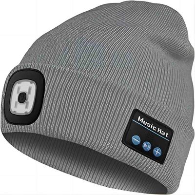 LEIDENE van Bluetooth Beanie Hoed Vrij Uw Handen om de Verlichting van het de Antwoordenflitslicht van de Muziektelefoon