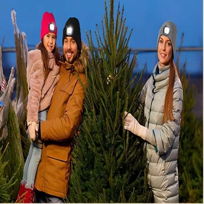 Afneembare Bluetooth-HOOFDbeanie hat with front light voor Nacht Visserij