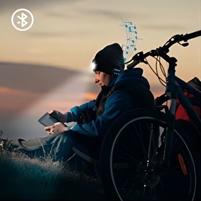 De LEIDENE koplamp van Bluetooth Beanie With, Unisex- van de handen vrije koplampen van USB Rechargable de Vrouwenmannen Giften voor Papa hem Echtgenoot