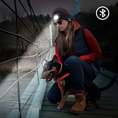 De LEIDENE Videohoed van Bluetooth, de resolutie Wearable Draagbare Videocamera van 5.0-megapixel HD met muziek geniet van koplamp voor Patrouille
