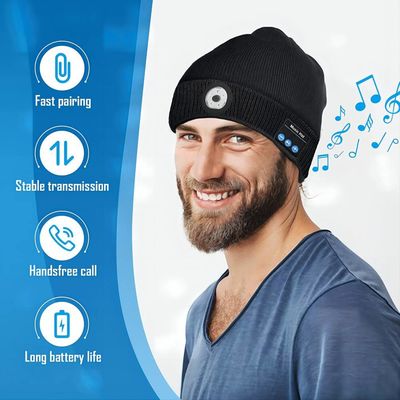 De LEIDENE Videohoed van Bluetooth, de resolutie Wearable Draagbare Videocamera van 5.0-megapixel HD met muziek geniet van koplamp voor Patrouille