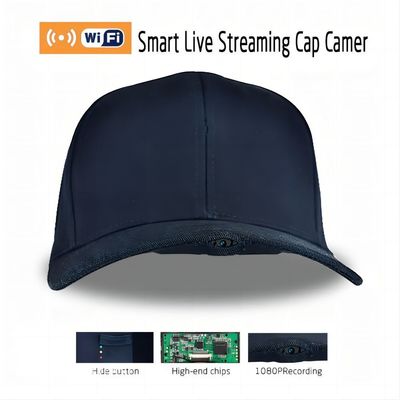 2K de Hoedenapp van de sportactie Verborgen Camera Controle met de Batterij van 1000mah Rechargable