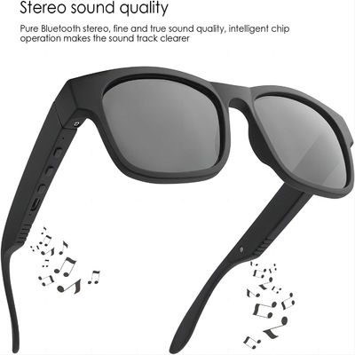 Open van het de Zonnebrilvolume van Bluetooth van Oorhoofdtelefoons Zwarte de Controle Anti UVlens